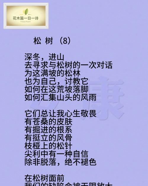 松树的生长习性及生长环境条件（揭秘松树的生长秘密——生长习性与环境条件详解）